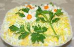 Kuru erikli tavuk salatası – “Bir hanımefendinin kaprisi” Atıştırmalık tabağı oluşturma süreci